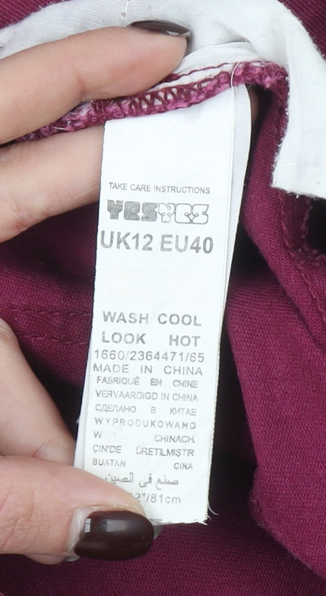 Yes Yes Women's Purple Skinny High Rise Stretch Jeans UK 12