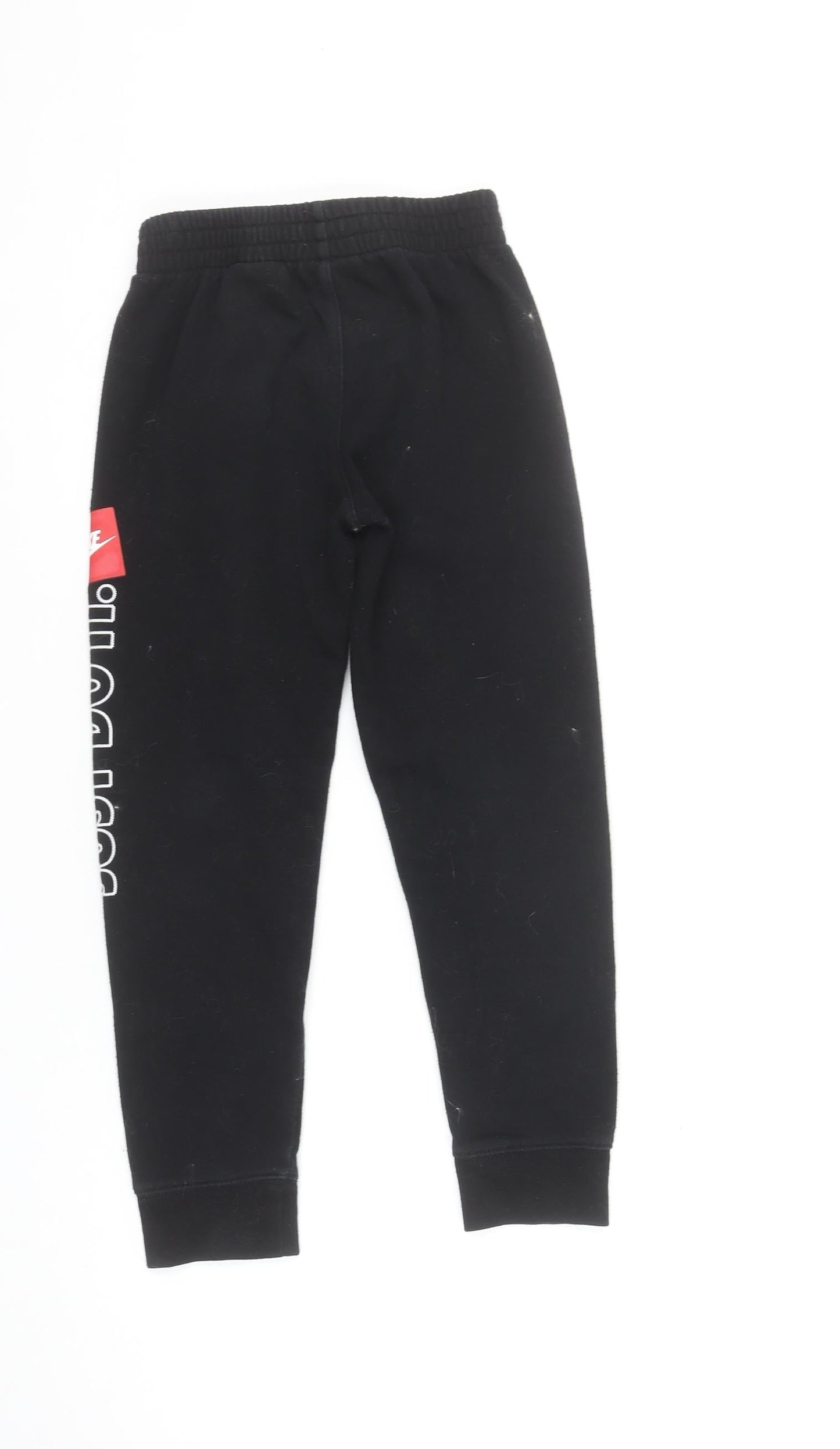 Nike Boys Black Jogger Trousers 6-7 Years Cotton Blend Sportswear