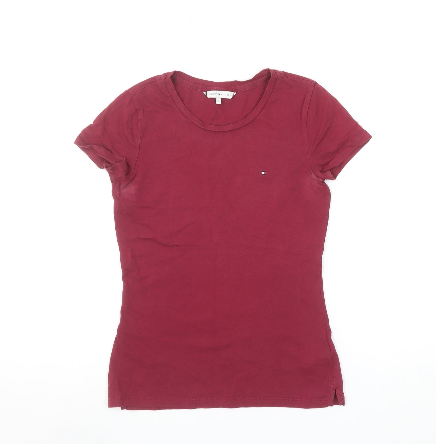 Tommy Hilfiger Women's Red XS Basic Cotton T-Shirt