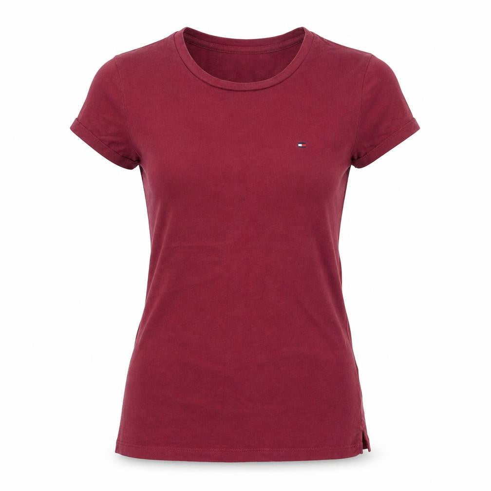 Womens UK Size XS Tommy Hilfiger Red 100% Cotton T-Shirt
