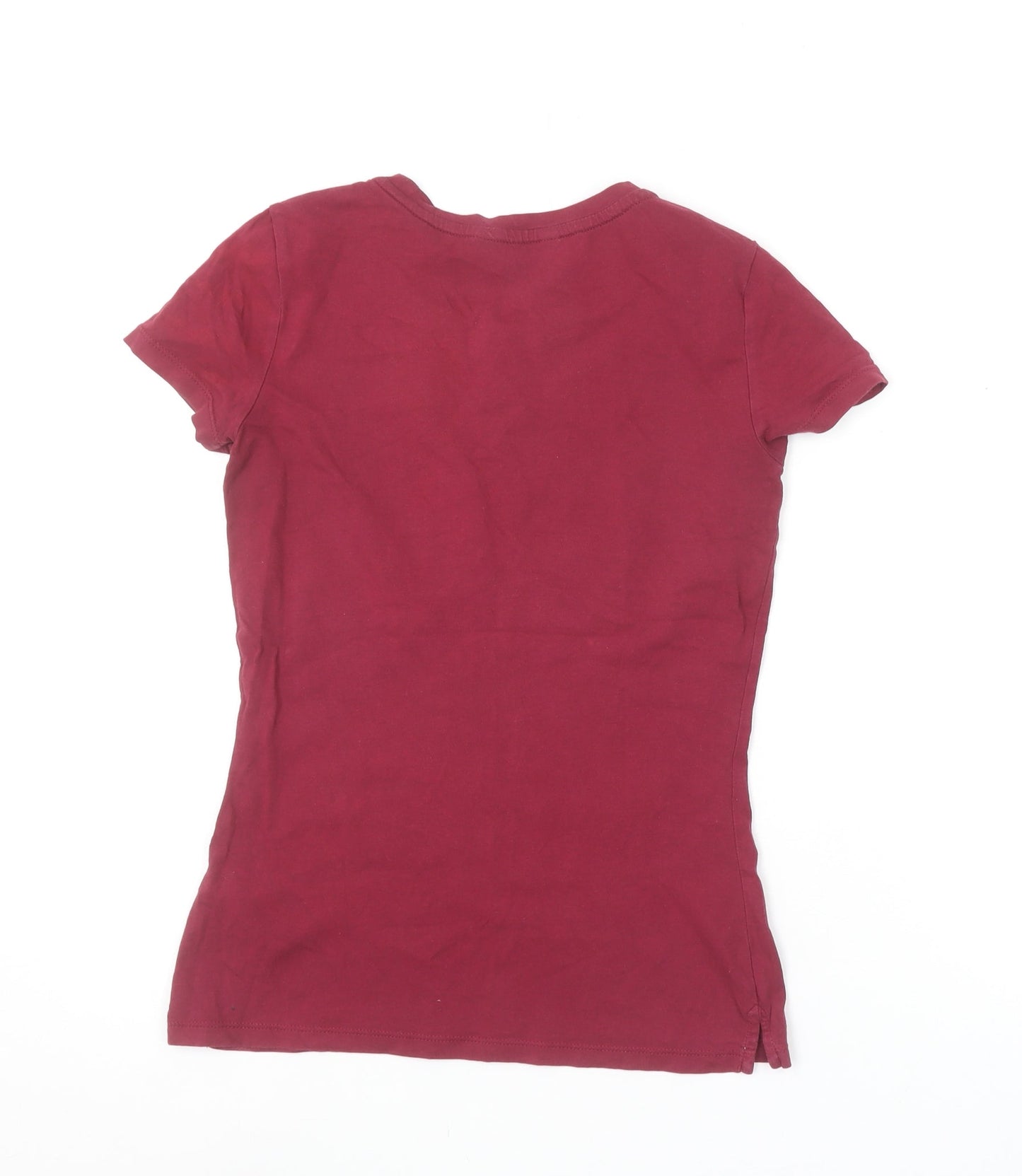 Tommy Hilfiger Women's Red XS Basic Cotton T-Shirt