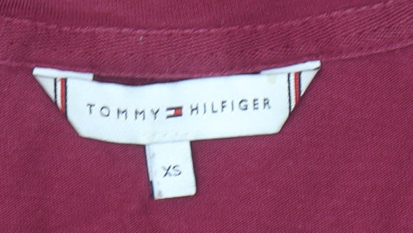 Tommy Hilfiger Women's Red XS Basic Cotton T-Shirt