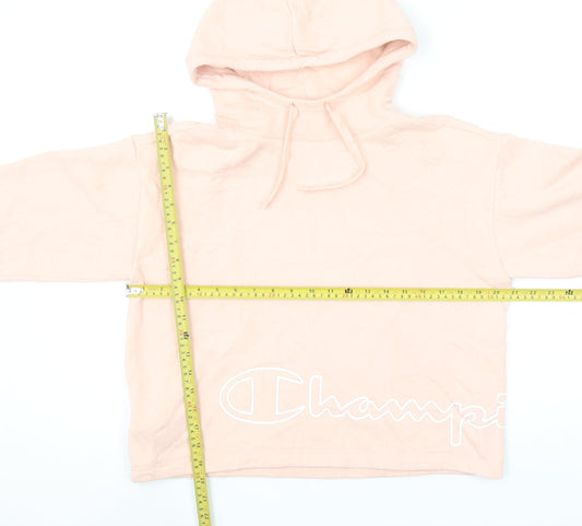 Womens UK S Regular Champion Pink Pullover Hoodie