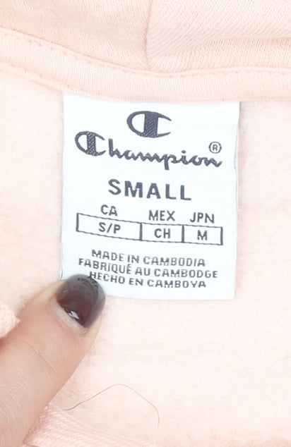 Womens UK S Regular Champion Pink Pullover Hoodie