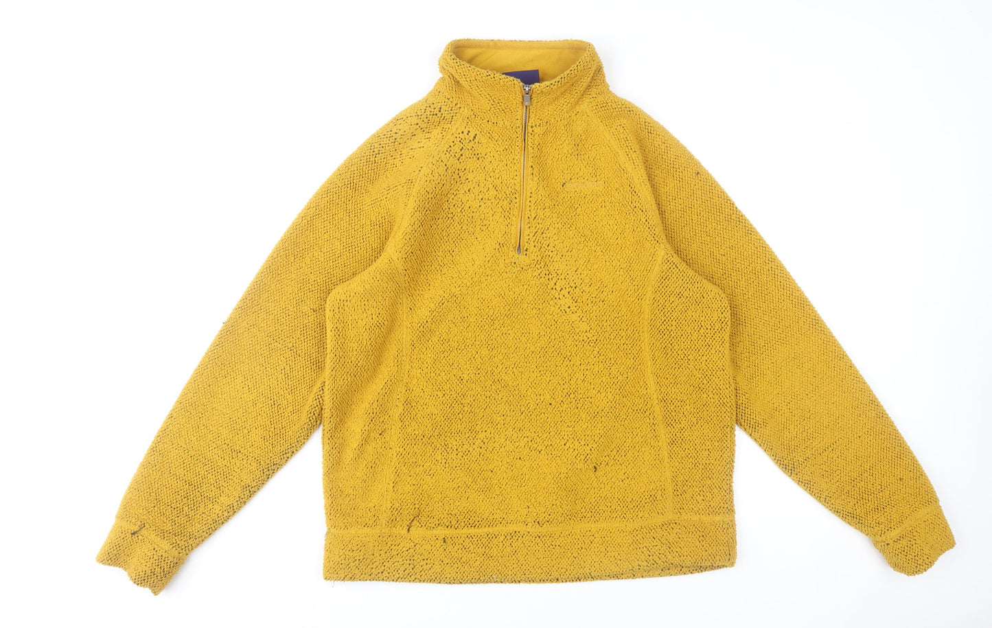 Craghoppers Men's Yellow Fleece 1/4 Zip Pullover Sweatshirt Size L