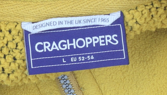 Craghoppers Men's Yellow Fleece 1/4 Zip Pullover Sweatshirt Size L