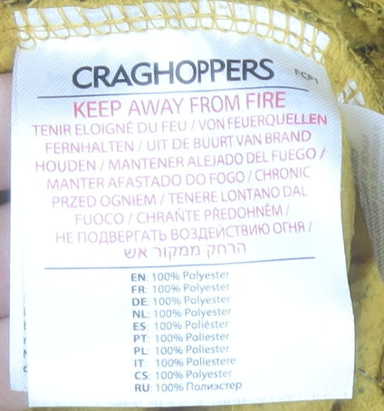 Craghoppers Men's Yellow Fleece 1/4 Zip Pullover Sweatshirt Size L