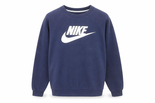 Mens UK M Regular Nike Blue Pullover Sweatshirt