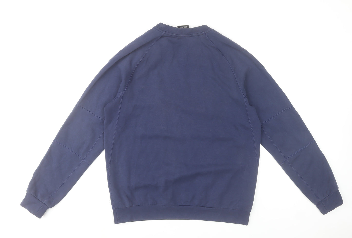 Nike Men’s Blue Crew Neck Logo Sweatshirt Size M Regular Fit Pullover