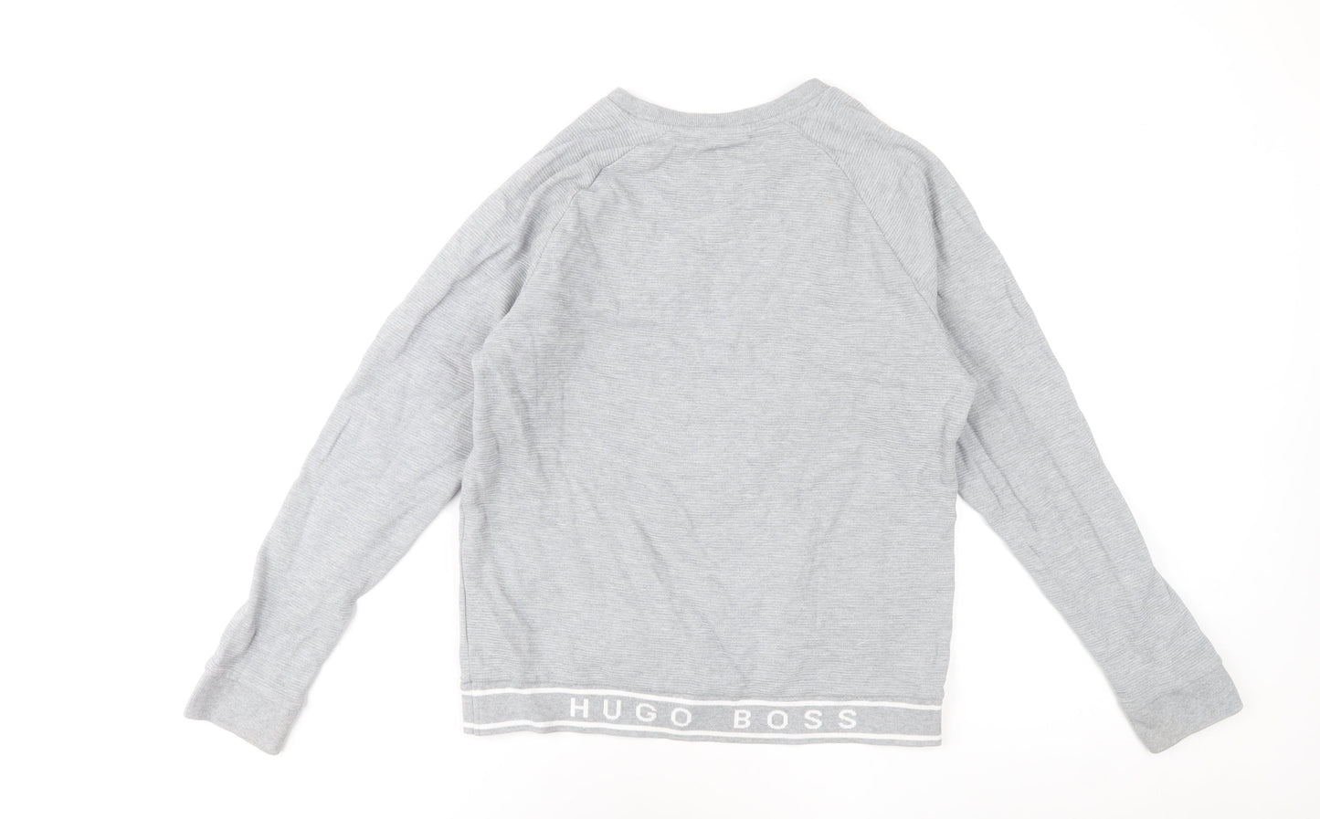 Hugo Boss Men's Grey Cotton Pullover Sweatshirt Size S