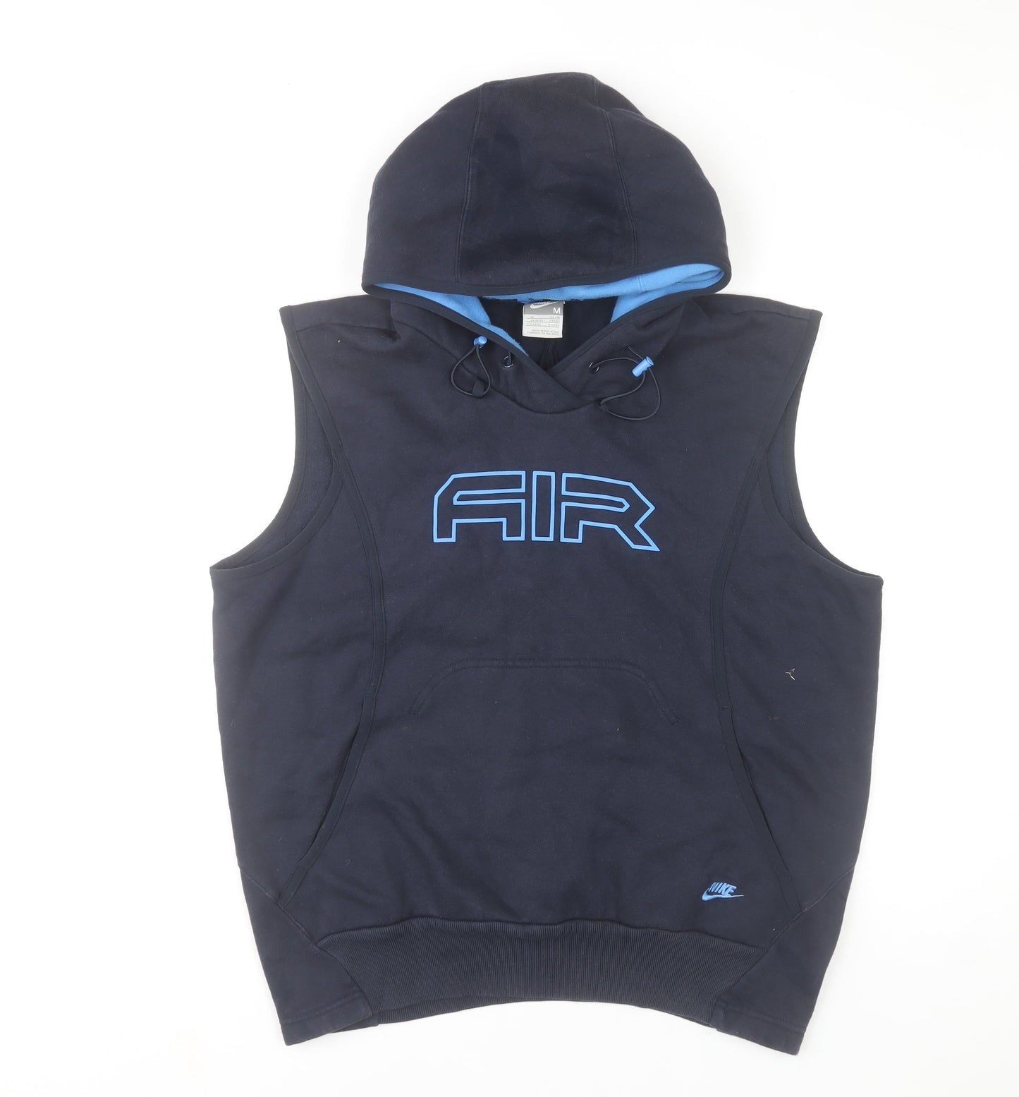 Nike Men's Blue Sleeveless Hoodie Vest M Sports Graphic Air Hoodie