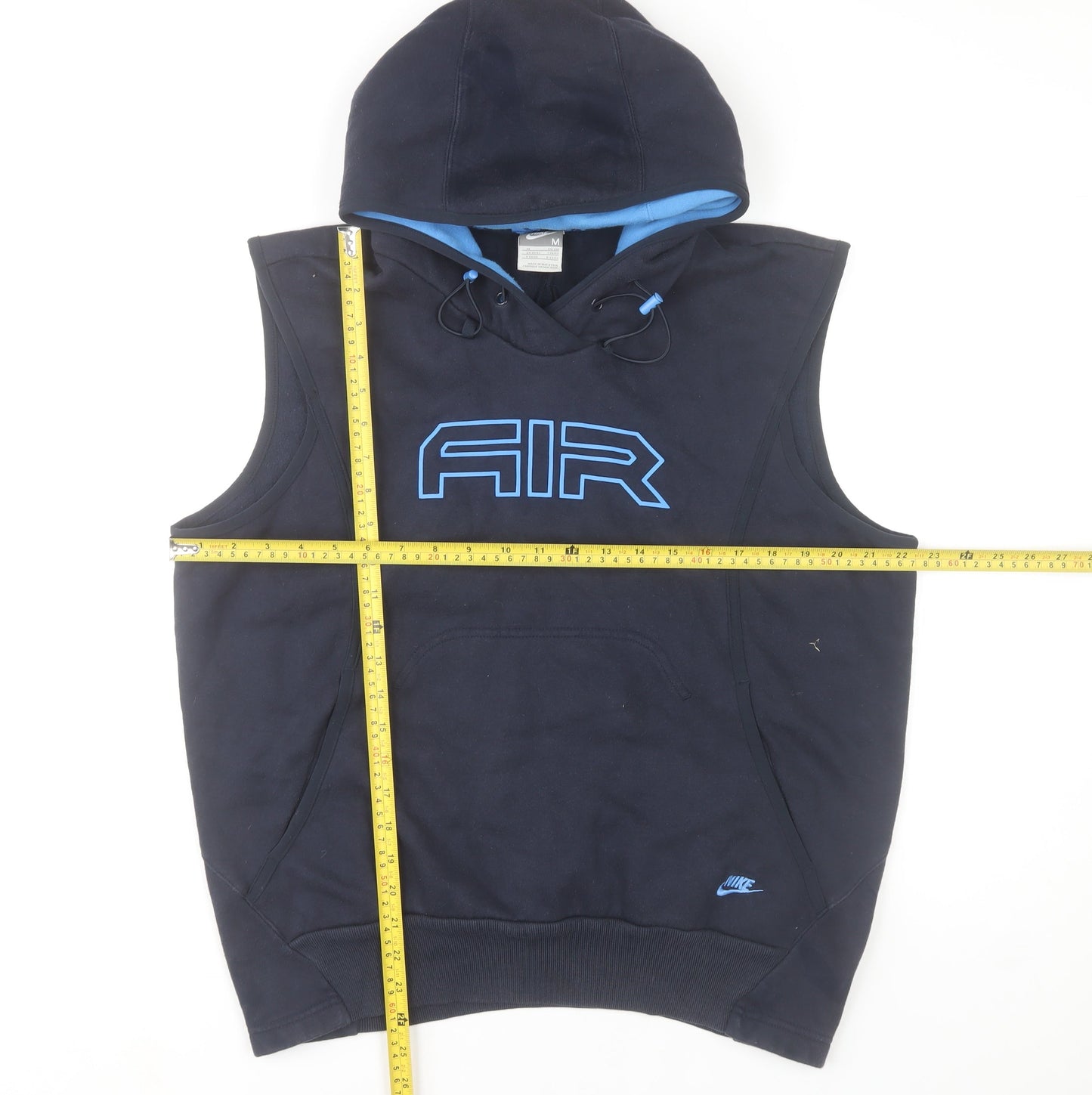 Nike Men's Blue Sleeveless Hoodie Vest M Sports Graphic Air Hoodie