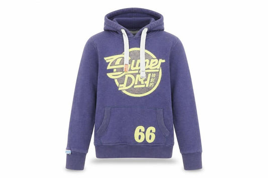 Womens UK S Regular Superdry Blue Pullover Hoodie