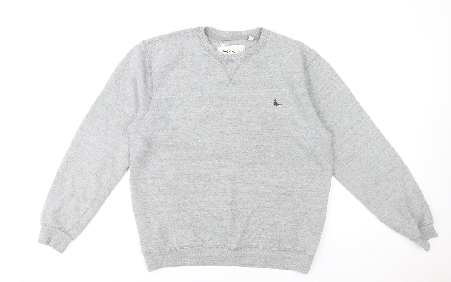 Jack Wills Men’s Grey Pullover Sweatshirt M Crew Neck Cotton Blend
