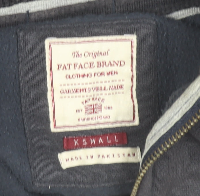 Fat Face Men’s Blue Full Zip Hoodie XS Regular Fit