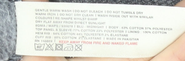 Fat Face Men’s Blue Full Zip Hoodie XS Regular Fit