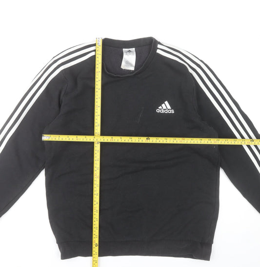 Adidas Men's Black Pullover Sweatshirt M Crew Neck Sports Top