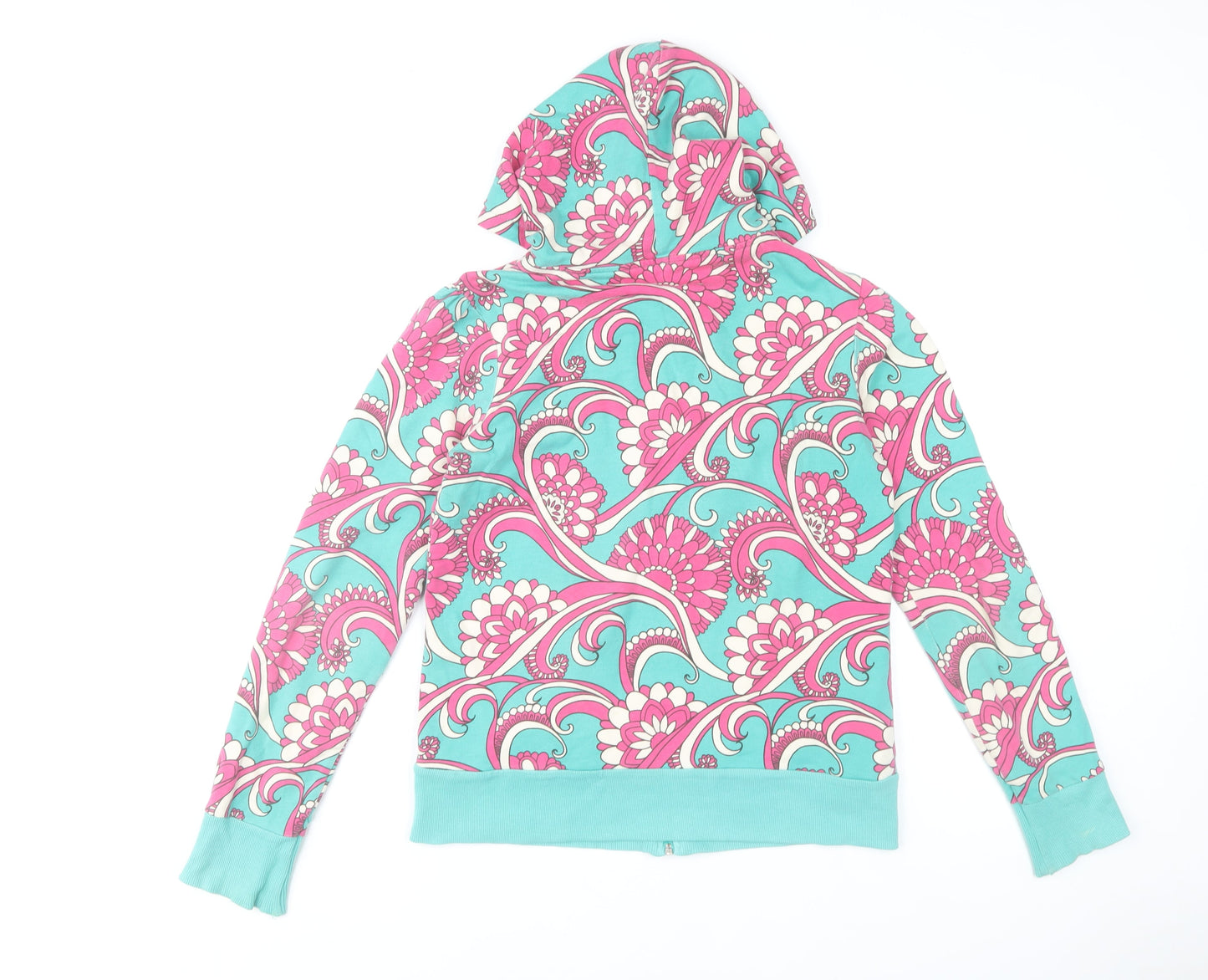 Billabong Womens Multicoloured Size 2 Full Zip Hoodie Cotton Blend