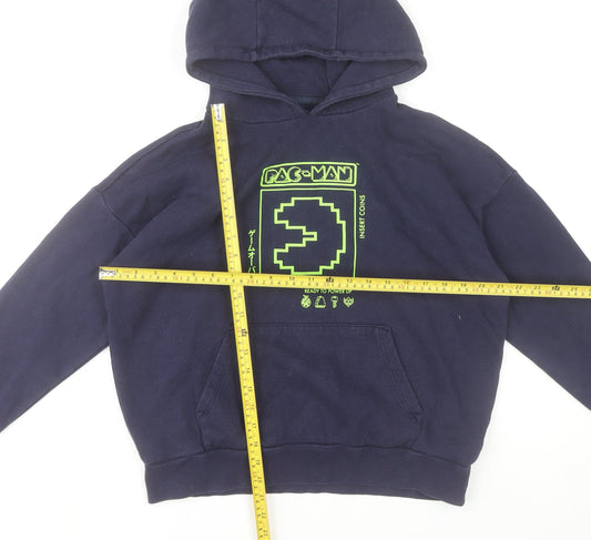 GAP Boys Navy Pac-Man Pullover Hoodie XL 12-13 Years Cotton Blend