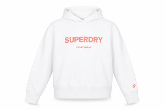 Womens UK 10 Regular Superdry White Pullover Hoodie