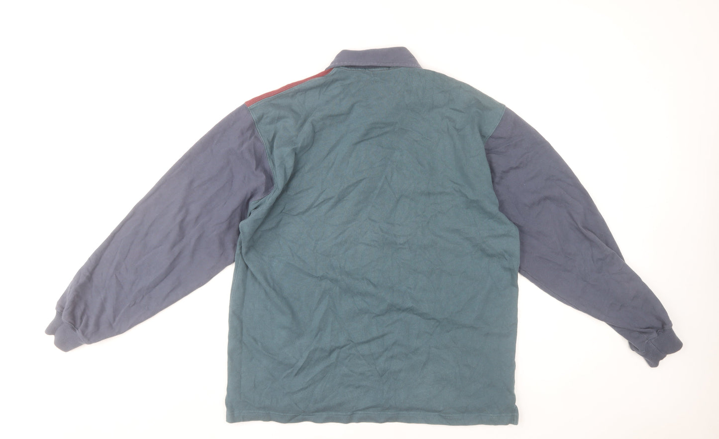 Weekender Men’s Multicoloured Long Sleeve Cotton Polo Shirt Size M