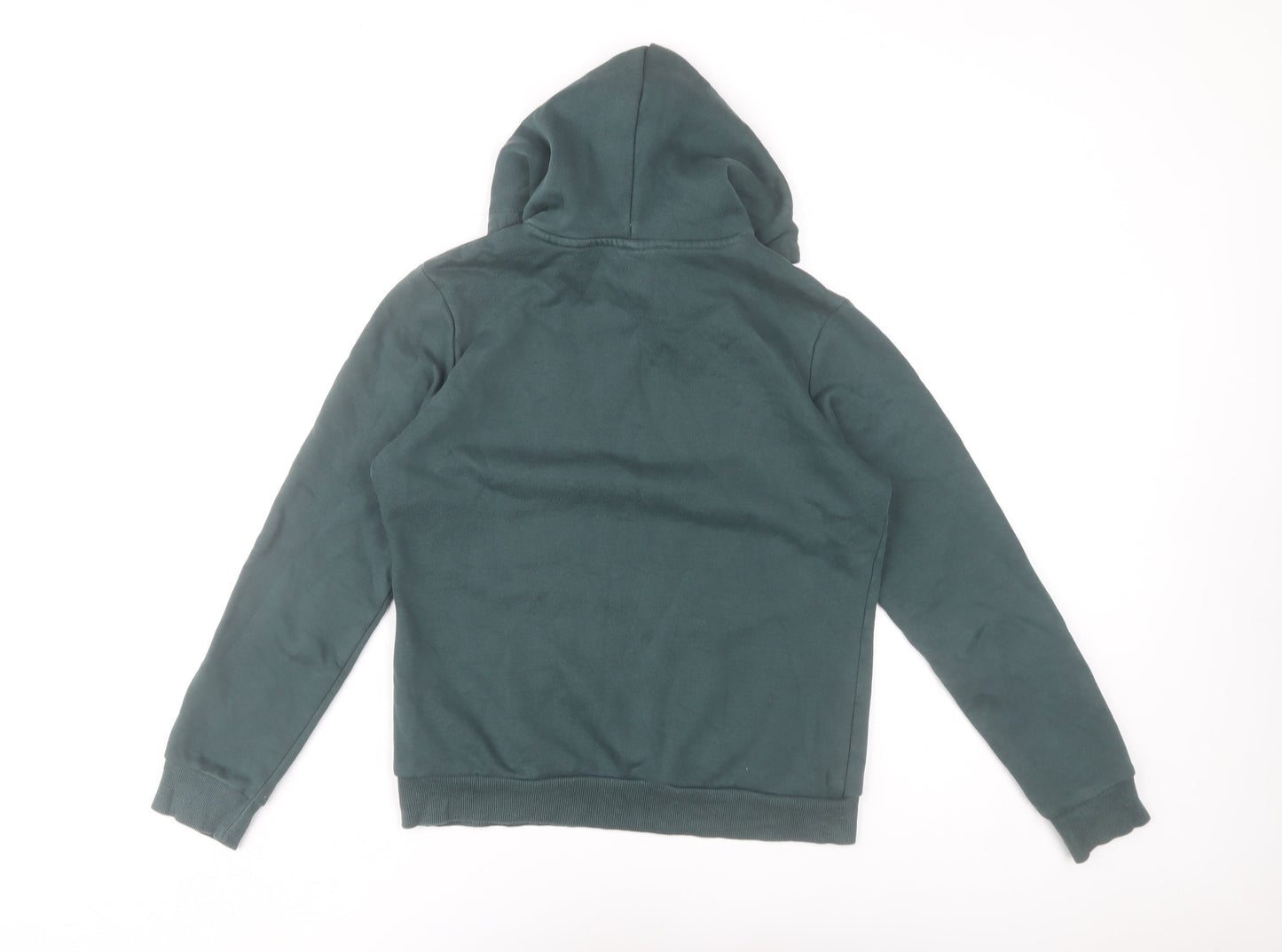 Puma Women's Green Pullover Hoodie Small Cotton Blend Logo Sweatshirt