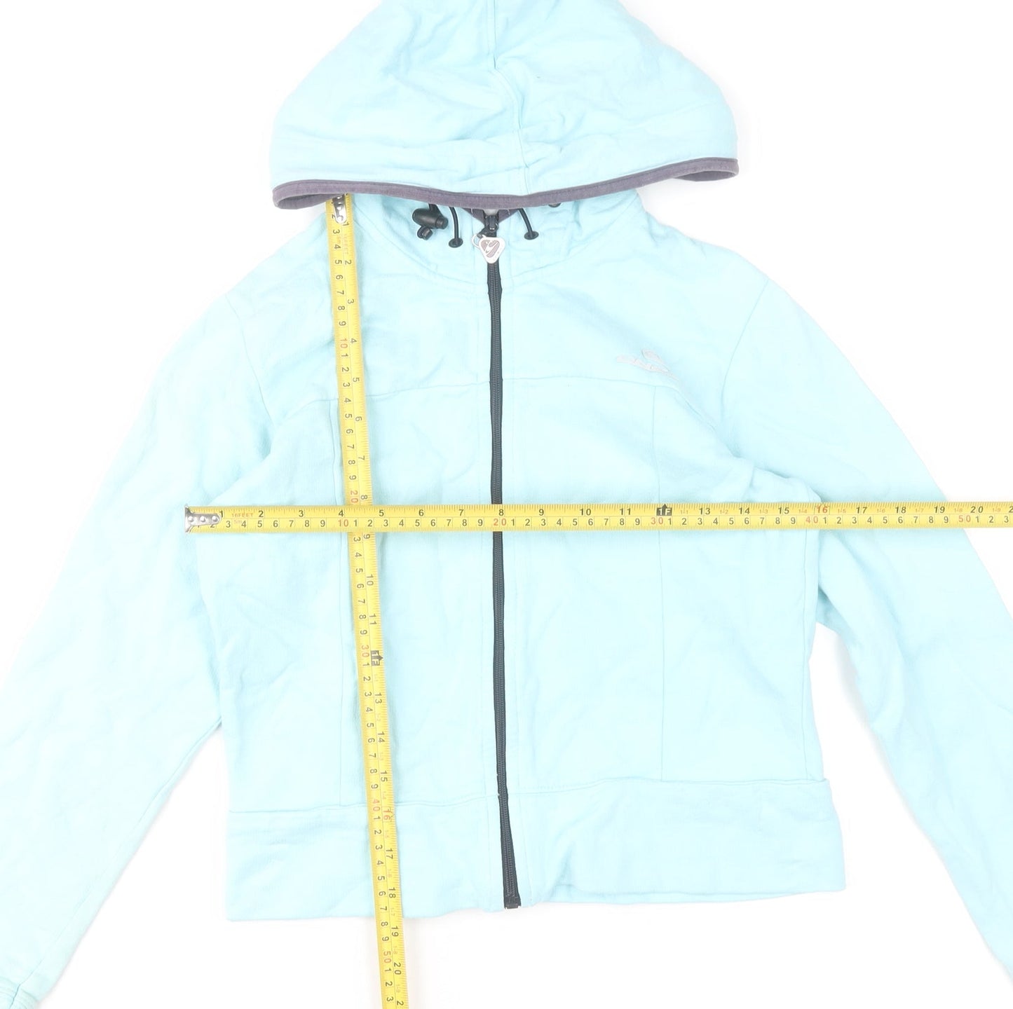 O'Neill Women’s Blue Full Zip Hoodie Sweatshirt Size S 100% Cotton