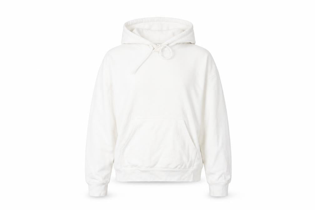 Weekday Women White XS Pullover Hoodie Cotton Blend Casual