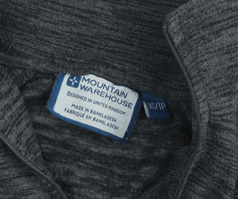 Mountain Warehouse Men's Grey XS 1/4 Zip Fleece Pullover Sweatshirt