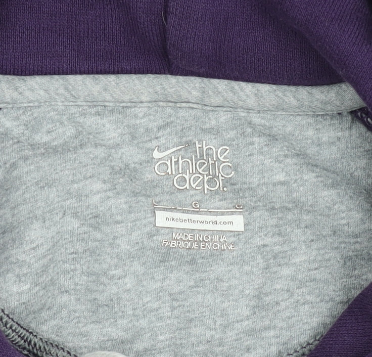 Nike Women's Purple Athletic Dept Hoodie Size L Pullover Cotton Blend