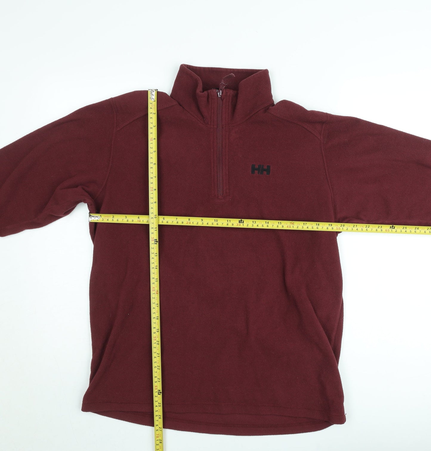 Helly Hansen Mens Red Fleece 1/4 Zip Pullover Sweatshirt L