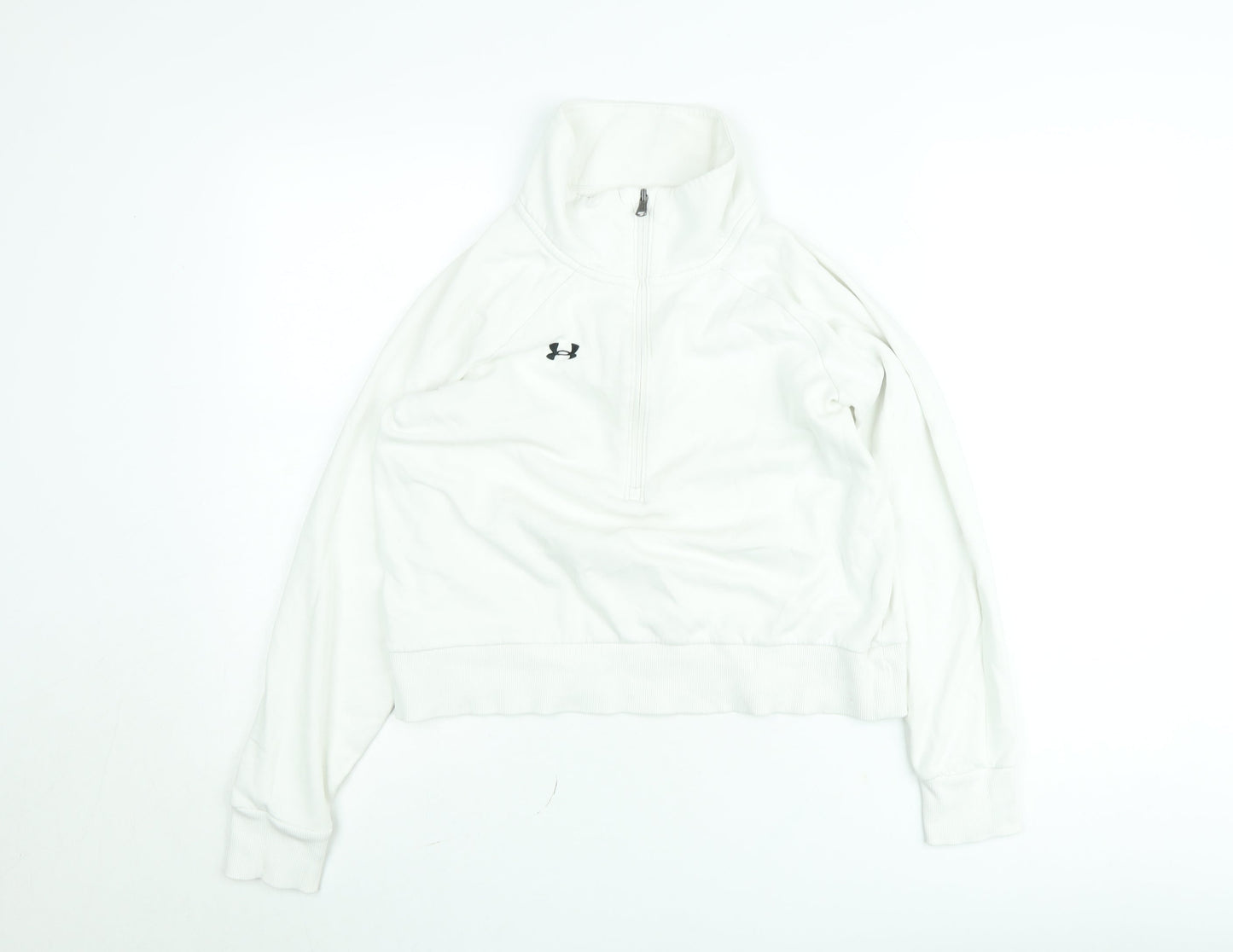 Under Armour Women's White XS 1/2 Zip Pullover Sweatshirt