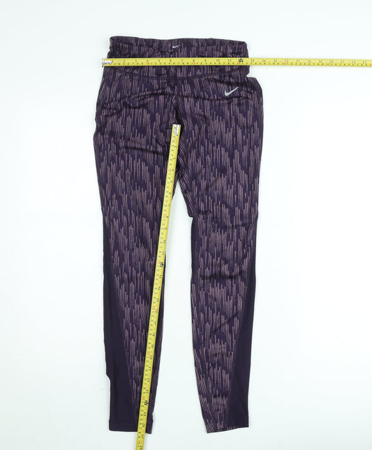Nike Women's Purple Dri-FIT Running Leggings Size S
