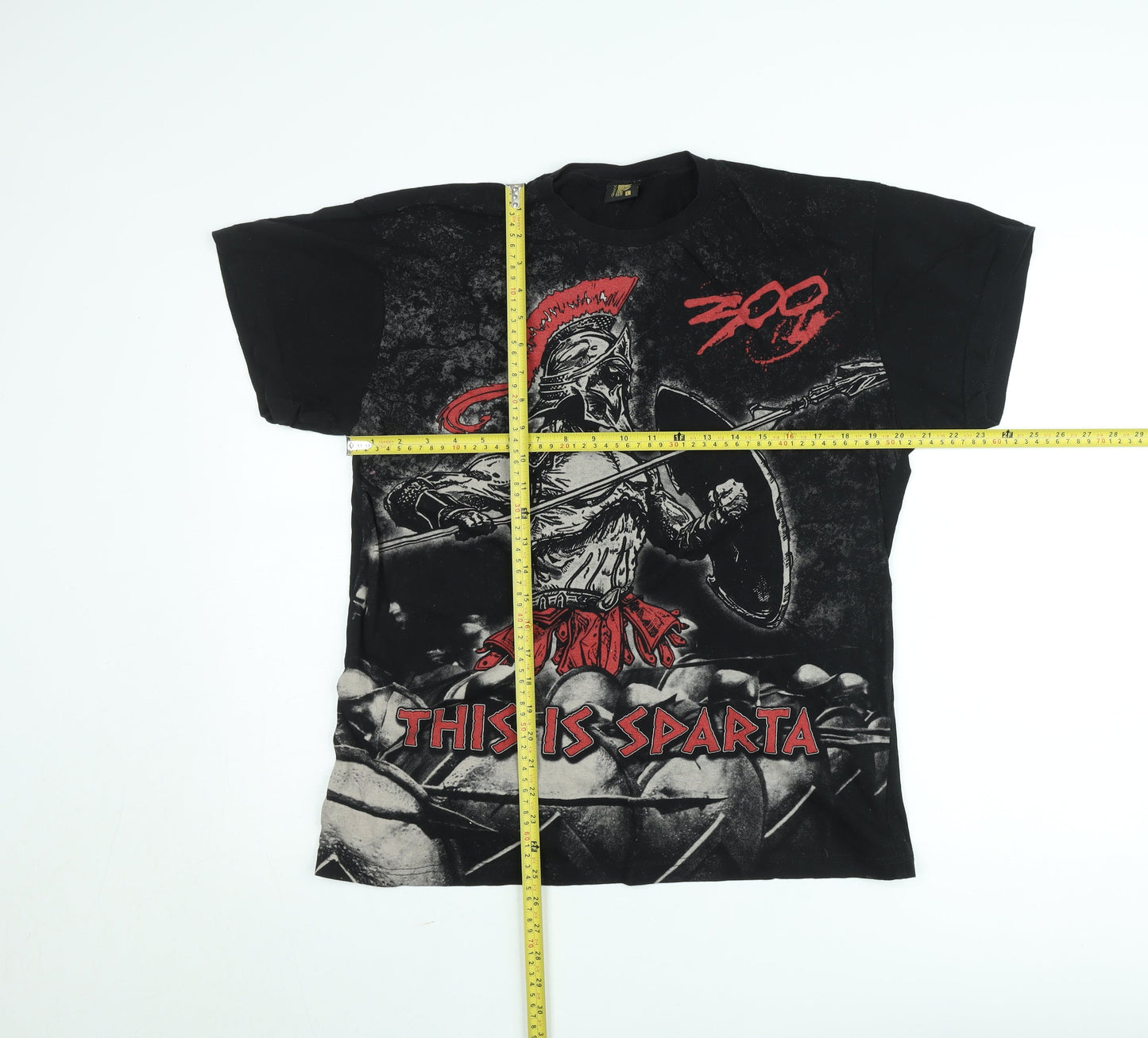 Greek 300 This Is Sparta Black Graphic Movie T-Shirt Men's Large