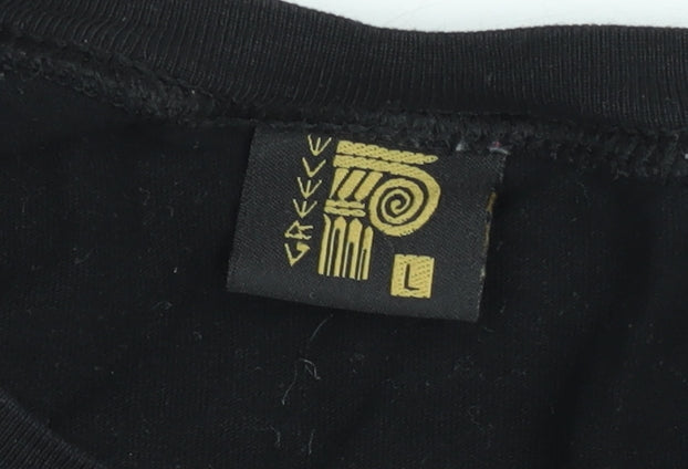 Greek 300 This Is Sparta Black Graphic Movie T-Shirt Men's Large