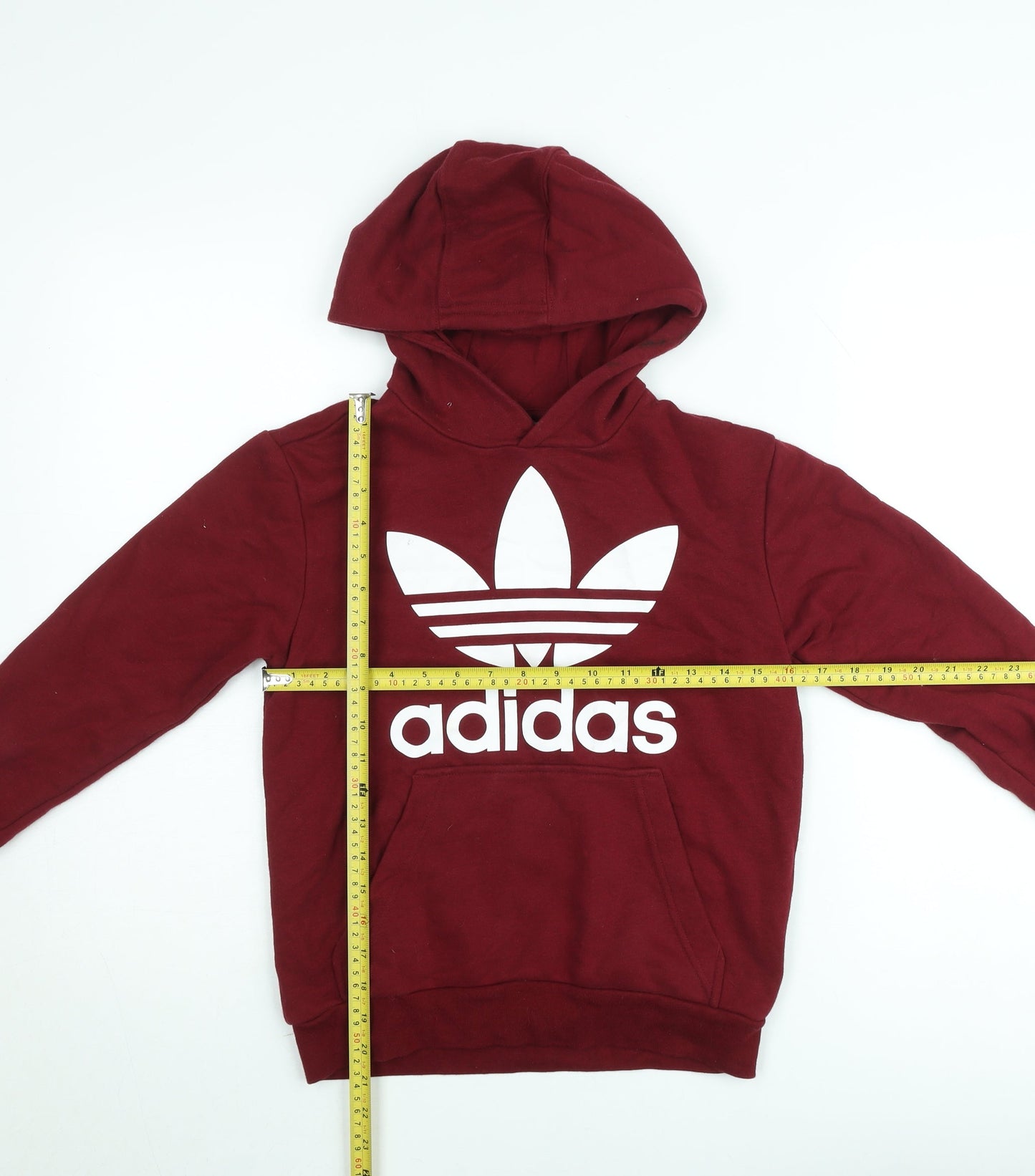 Teens UK M Regular adidas Red Pullover Hoodie