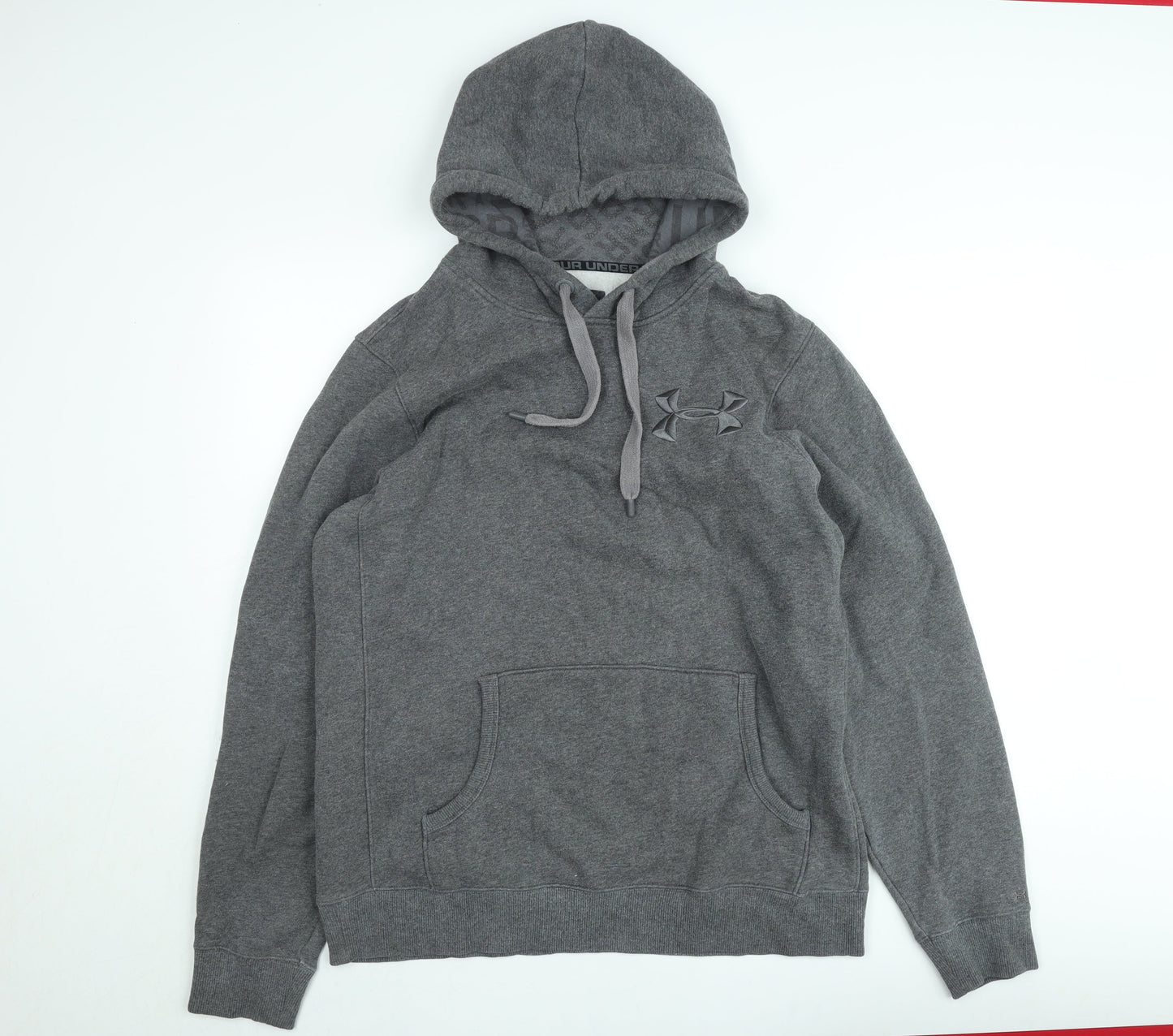 Under Armour Men's Grey Pullover Hoodie Size L Fleece ColdGear