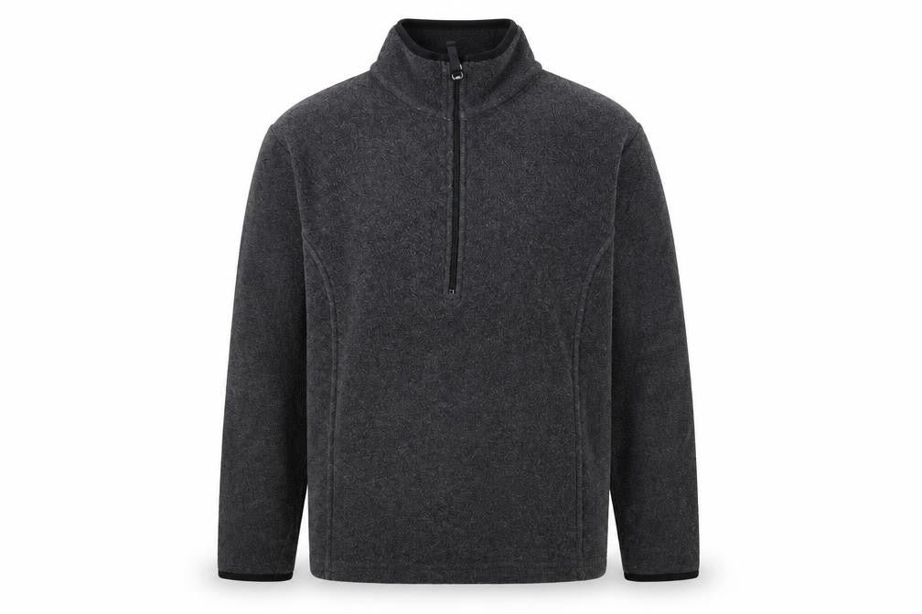 Old Navy Men's Grey Fleece 1/2 Zip Pullover Sweatshirt L