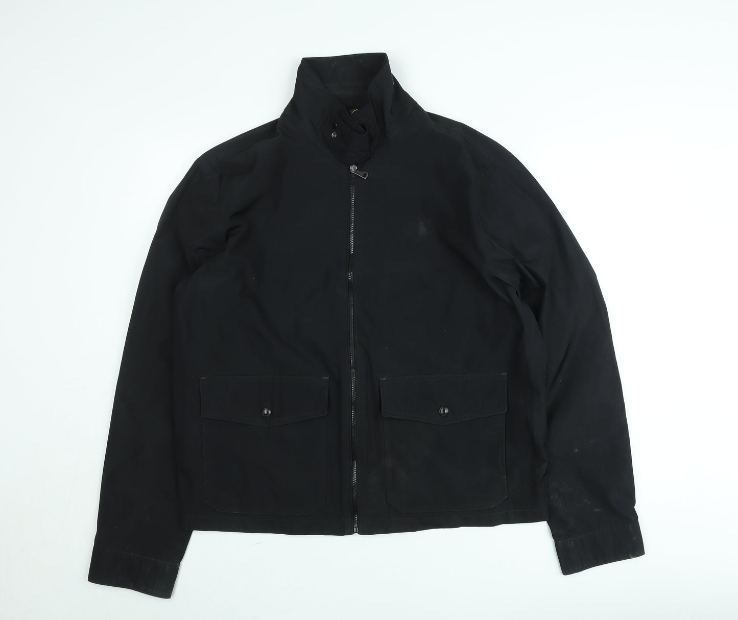 Ralph Lauren Men's Black L Basic Jacket with Collared Full Zip Size L