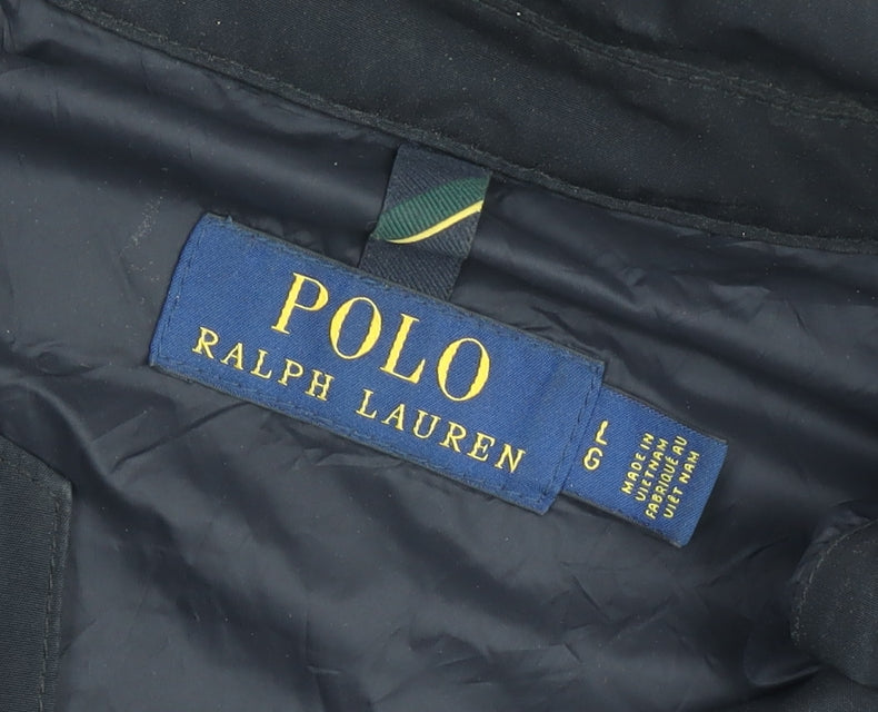 Ralph Lauren Men's Black L Basic Jacket with Collared Full Zip Size L