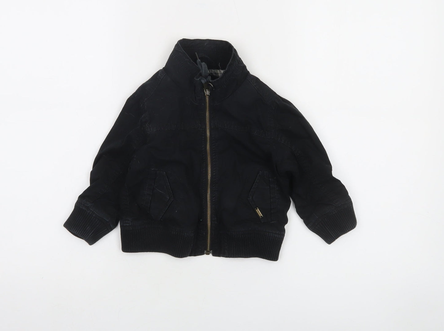 Timberland Boys Black 18 Months Bomber Jacket 100% Cotton Zip Up