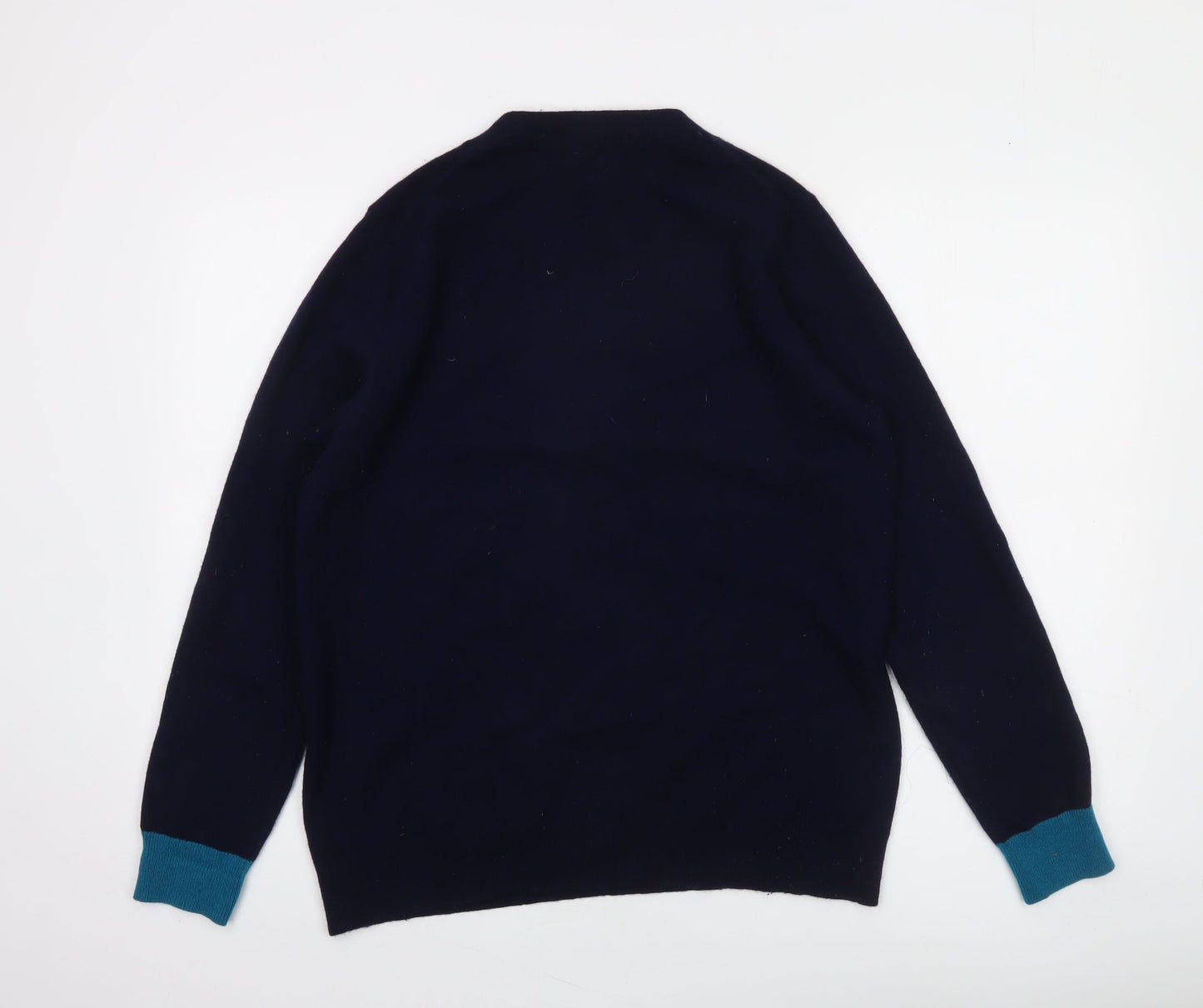 Jaeger Women’s Blue Wool Cashmere Pullover Jumper Size L