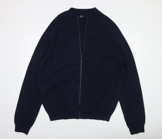 Regatta Men’s Navy Blue Full Zip Cotton Jumper XL