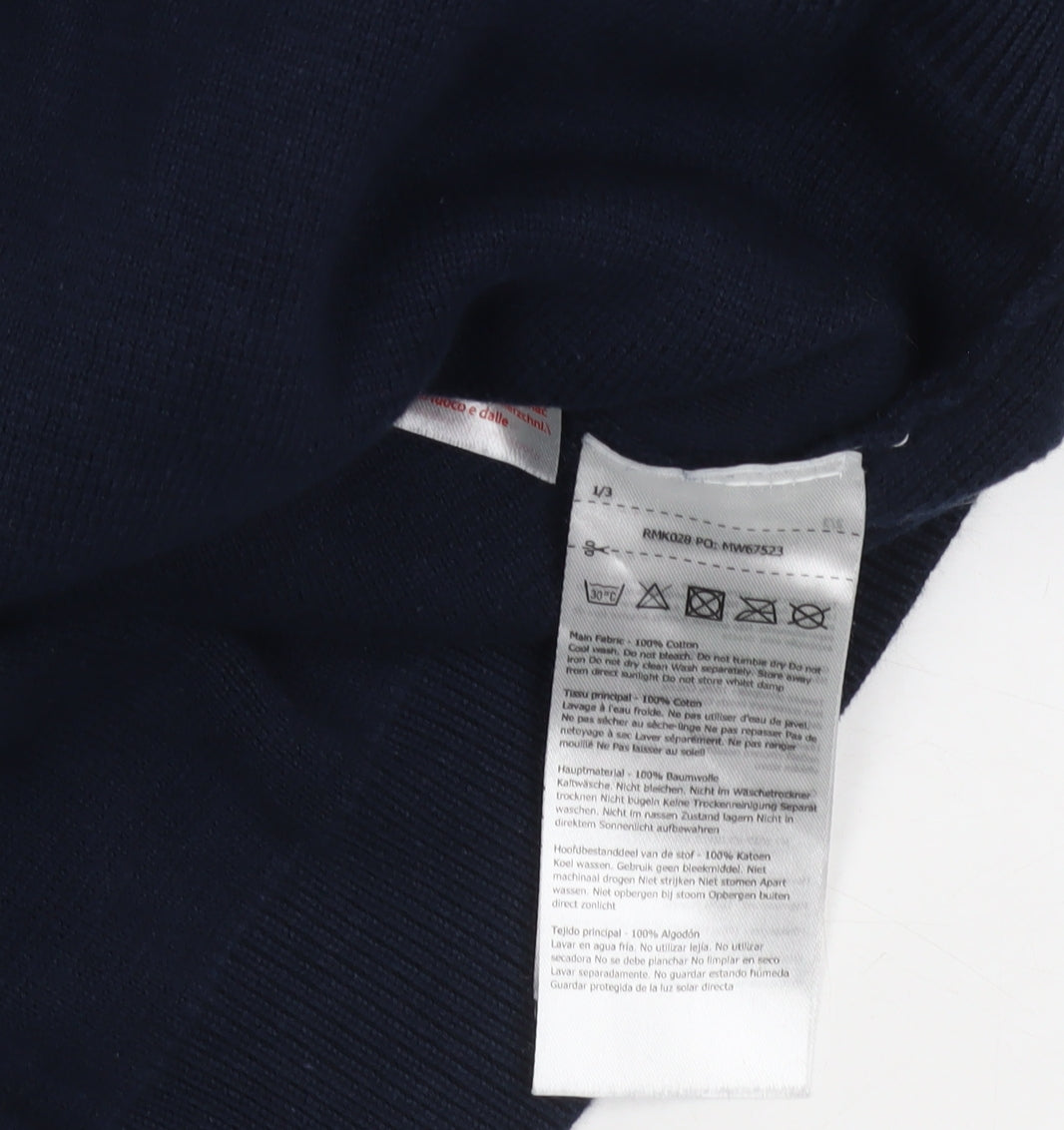 Regatta Men’s Navy Blue Full Zip Cotton Jumper XL