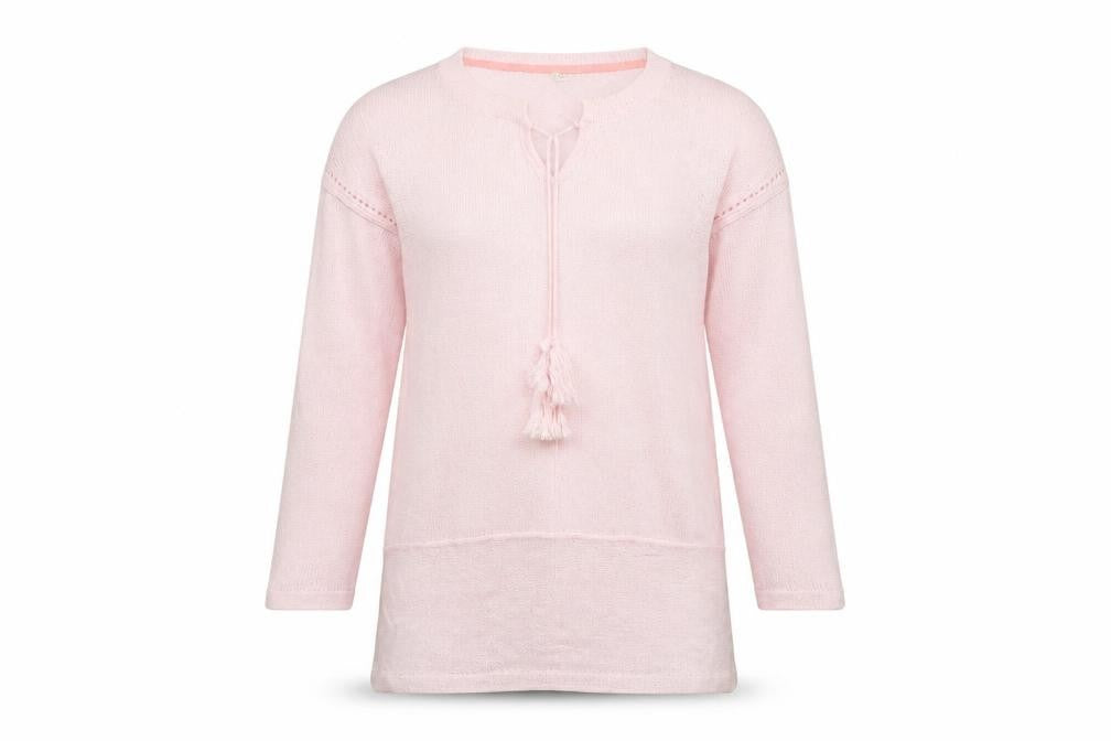 Mamas & Papas Women’s Pink Wool Blend 3/4 Sleeve Tunic Jumper Size 8