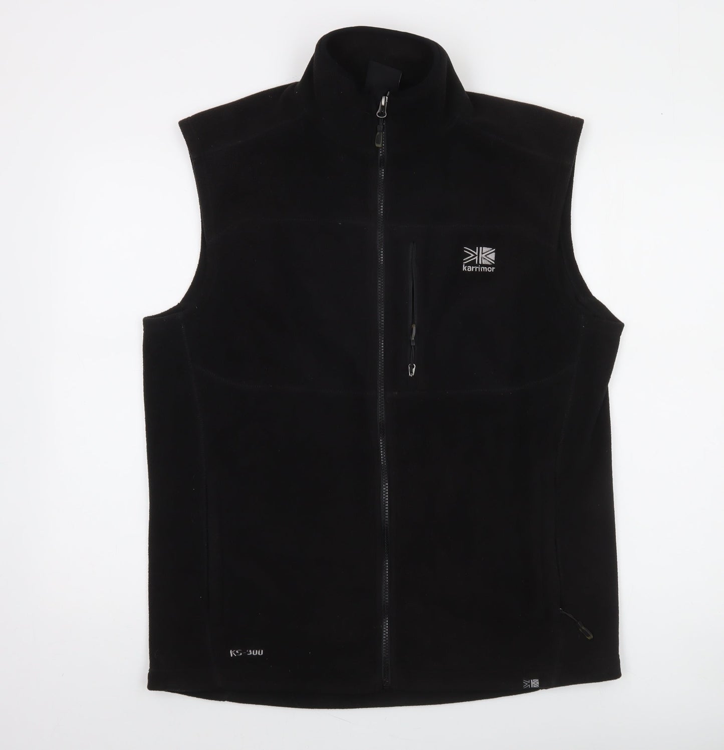 Karrimor Men's Black Fleece Waistcoat Vest L Full Zip Outdoor