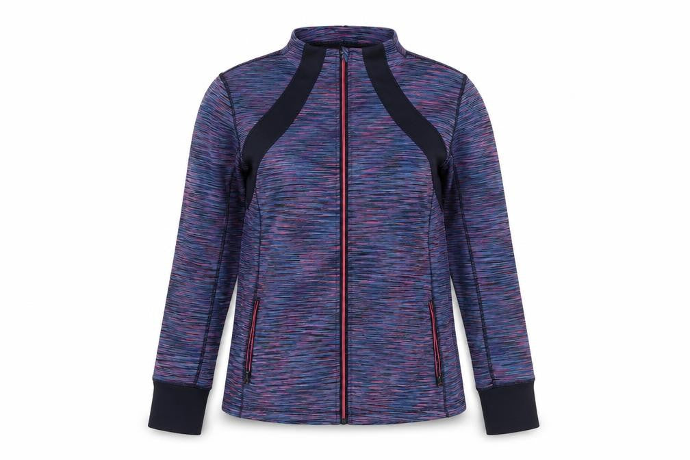 Front view of Dunnes women’s multicoloured, size UK 12, track jacket