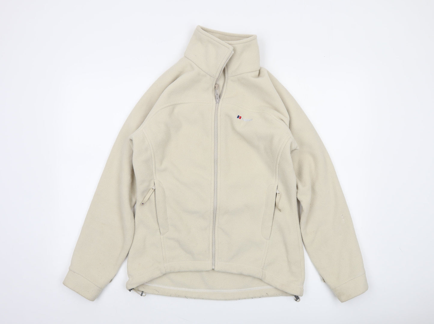 Berghaus Women Beige Fleece Full Zip Jacket Size 10 Outdoor