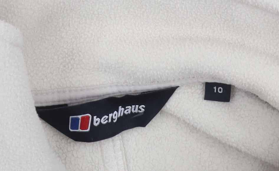 Berghaus Women Beige Fleece Full Zip Jacket Size 10 Outdoor