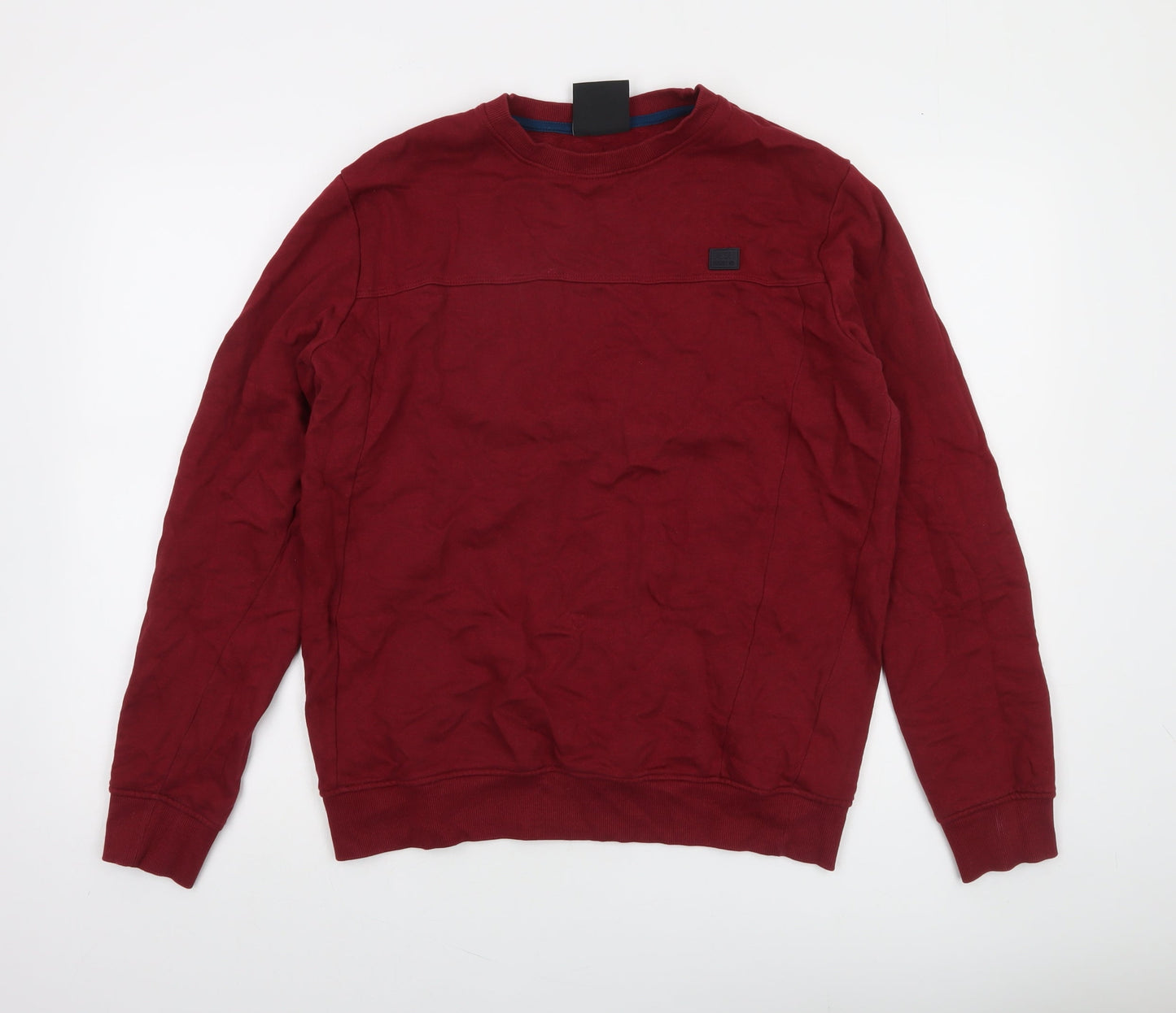 Diesel Sport Men's Red Cotton Crew Neck Sweatshirt Size L